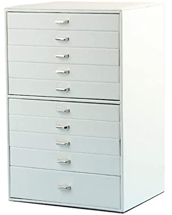 Schmuckkasten Schmuckbox 10-lagige, Extra Große Schmuck-Organizer-Box Mit Schublade, Kunstleder, Ohrringe, Ringe, Halsketten-Fach Für Damen. Schmuckkästchen Schmuckschatulle (Color : A, Size : 19.3x