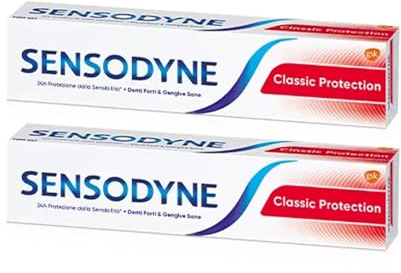 Sensodyne Classic Protection Dentifricio Quotidiano Denti Sensibili, 2 x 75ml