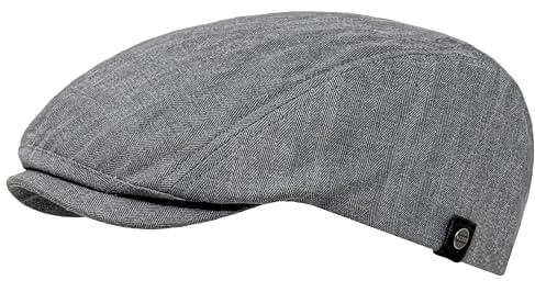 WEROR Herren Schiebermütze Flatcap Schirmmütze Cap Mütze WEROR-416.1 (57-58, Grau)