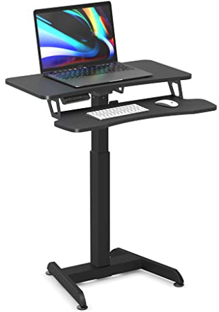 Worktrainer - Updesk High Kleiner Elektrischer Höhenverstellbarer Schreibtisch - Höhe 72-122cm - Breite 80cm - Schwarz - Mit Memory-Funktion - Neu