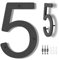 House Numbers Large Door Numbers 10 inch/25 cm - Modern House Numbers Black Plastic House Numbers Exterior Front Door Numbers - Street Address Numbers 5