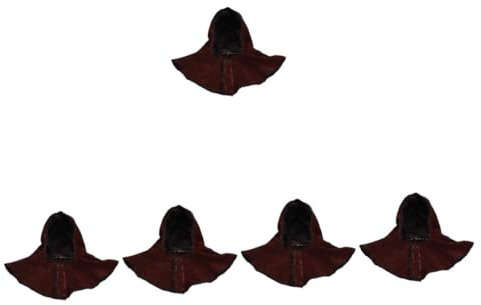 OSALADI 5 Piezas sombrero de soldador de capa gorro soldador gorro de soldar guantes de horno lente de casco de soldadura sombrero de trabajo soldador campana de soldadura de cuero Brown
