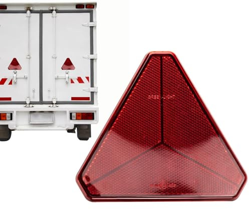 Anhänger Reflektor Zeichen E9 - Aufkleber Warnaufkleber Warnaufkleber Dreieck Rot für LKW, VR, Golfwagen | Sicherheitszeichen für langsames Bewegen von Fahrzeugen, reflektierendes Etikett