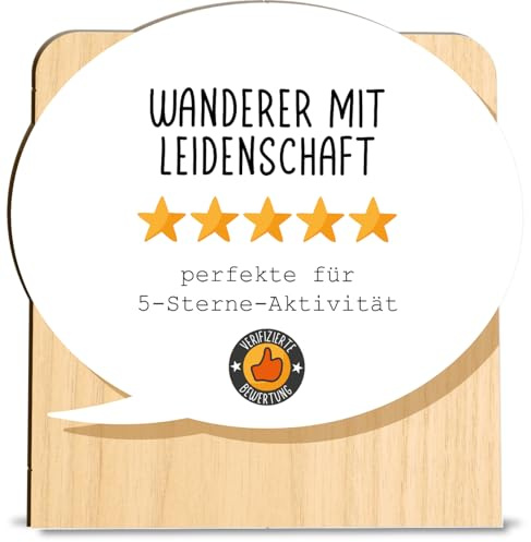 Wandern Geschenk Karte Bewertung Wandern Holzkarte - Geburtstagskarte mit Umschlag - stilvolle Wandern-Grußkarte, besonderer Gruß, der Freude bereitet, Grußkarte für Familie und Freunde