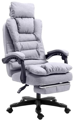 Silla Gaming Ergonómica, Silla Oficina con Reposapiés Y Soporte Lumbar, Reposacabezas Ajustable, Cómoda Y Transpirable, con Bolsa de Almacenamiento