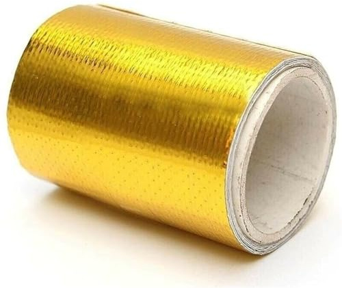 Nastro Protezione Termica 120 X 5Cm Isolamento Termico Per Presa D'aria Barriera Riflettente Per Calore Autoadesivo Motore insonorizzanti