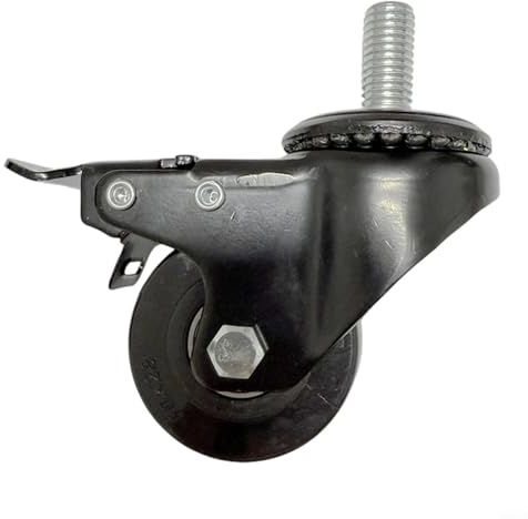 Sileduove Ruota di ricambio in gomma per barbecue da 6,3 cm con frenata integrata, consente un posizionamento sicuro e un facile movimento delle attrezzature da cucina all'aperto