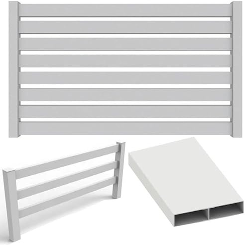 Listone doga AluMIA100 in Alluminio spessore 20mm profili per recinzioni frangivento staccionate (Bianco, 10x180cm)