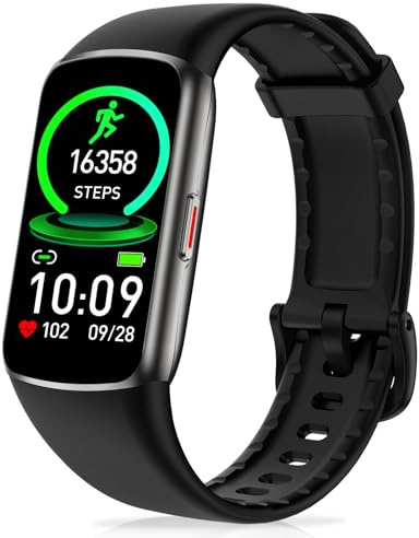 Zeacool Fitness Tracker with 24/7 Heart Rate, Blood Oxygen Sleep Monitor,123 Sports Modes Calories Smart Watch,Pedometer IP68 Waterproof Activity Trackers Health Step Counter for Women Men (Black)