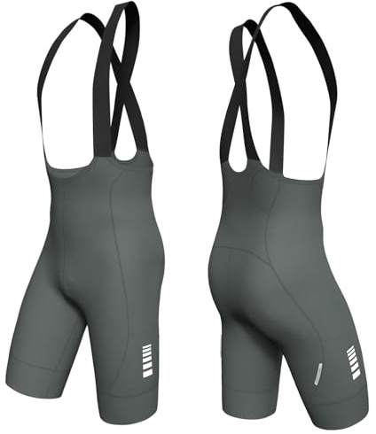 Lo.gas Bib Shorts Herren,Radhose Herren Tight Trägerhose Kurze Gepolstert mit 3 Taschen,Atmungsaktiv und Schnelltrocknend für Rennrad,Gravel Bike & Mountainbike