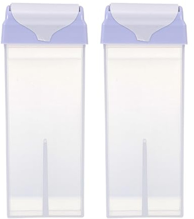 WEKADRIN Lot de 2 Bouteilles Distributeurs de Cire à Épiler Réutilisables, Petite Taille Portable, Étanches et Légères, Contenant de Cire Dépilatoire pour Voyage et Usage Couleur Aléatoire