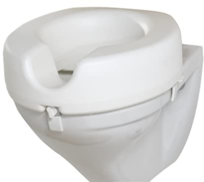 WENKO WC Sitz-Erhöhung Secura - 150 kg Tragkraft, Kunststoff, 41.5 x 17 x 44 cm, Weiß