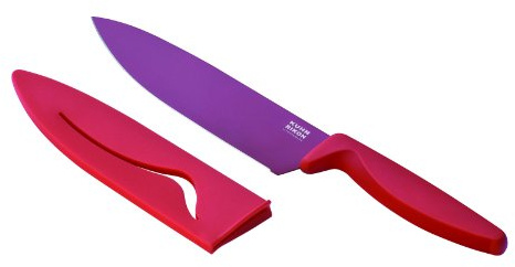 KUHN RIKON 22393 Messer Küchenmesser Colori 2 Kochmesser rot 28 cm m. Klingenschutz