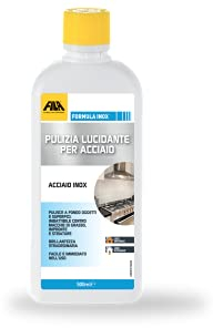 FILA Surface Care Solutions Formula Inox, Detergente Lucidante Per Acciaio Inox, Pulisce, Lucida E Rimuove I Depositi Calcarei, 500 ml