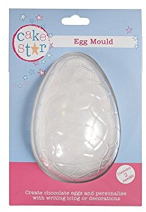 Cake Star Stampo per uova di Pasqua, 2 parti strutturate per creare le tue uova di Pasqua, grande, 140 mm x 93 mm, 84833 trasparente