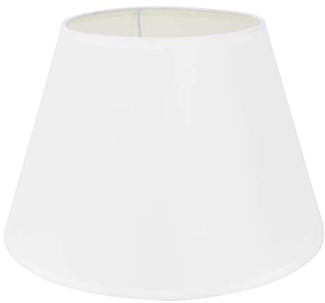 DULEE 11.8 Inch E27/E14 Screw Paralume da Tavolo Tessuto Fatto a Mano Paralumi da Terra,Semplice Lampada da Tavolo,Paralume da Comodino,(Top)18cm x (Height)20cm x (Bottom)30cm,Bianco