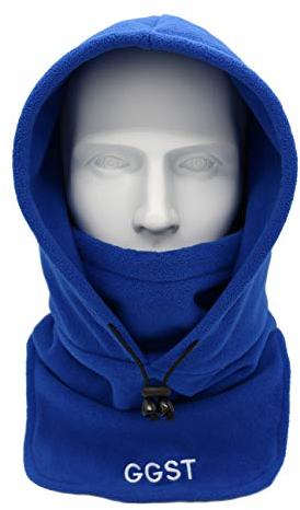 GG ST Balaclava Windproof Ski Mask Winter Thermal Fleece Hood Heavyweight Neck Warmer Snood Outdoor Sports Face Covers Hat for Men & Women Blue