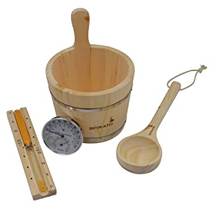 Sauna Zubehör Set Saunakübel mit Einsatz, Aufgusskelle etc.