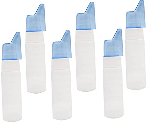 minkissy Flaconi Spray Nasale in Abs 6 Pezzi da 70ml Ricaricabili Cappuccio Protettivo Leggeri e Riutilizzabili per Viaggio e Casa