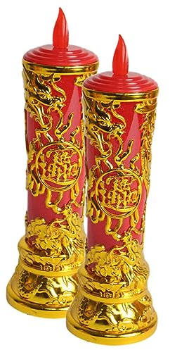 OSALADI Künstlerische -kerzenlichter Flammenlose Wiederverwendbare Buddha-kerzen Warmes Für Das Zuhause Büro Meditation Buddhismus Tempel