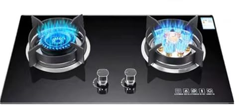 Propane Stove,2 Burners Portable Propane Stove,Tempered Glass Gas Cooktop,Maximum 15354BTU for Food Trucks and Family Restaurants(Black) (Color : NG, Size : Style 3)