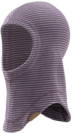 Sterntaler Schalmütze gestreift Mädchen - gemütliche Baby und Kinder Mütze Winter aus weichem Microfleece - lila, 55