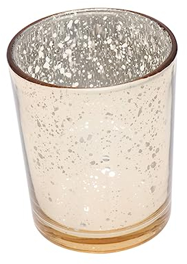 Teelichthalter aus Glas 2 Stück Gold für Tischdekoration