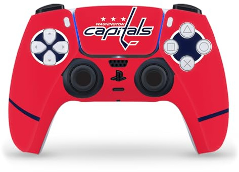 Head Case Designs Offizielle NHL Übergroß Washington Capitals Vinyl Frontplatte Haut Gaming Aufkleber Abziehbild Abdeckung kompatibel mit Sony PlayStation 5 PS5 DualSense Controller