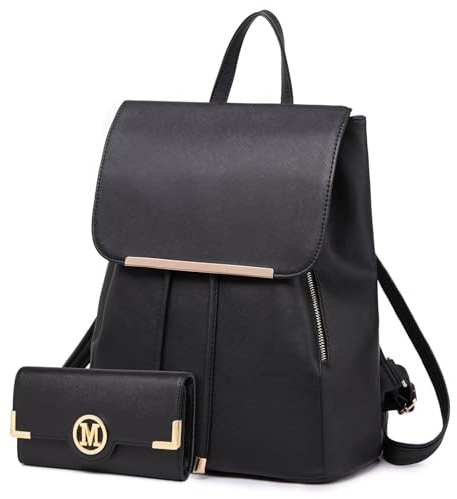 Miss Lulu Rucksack Damen Klein Wasserdicht elegant Tagesrucksack Cityrucksack Wome Backpack Modern Rucksackhandtasche für Pendeln Schule Arbeit Reise