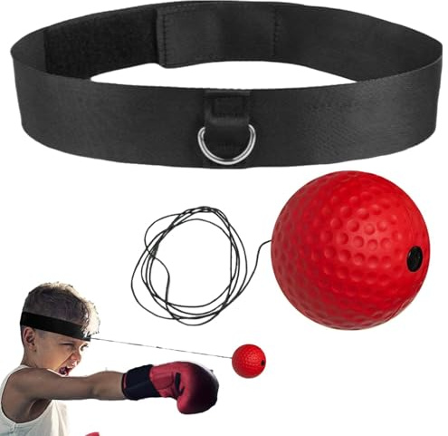 Generisch Boxtraining-Reflexbälle, Stirnband-Reaktionsball-Set für Kindertraining, Boxen, Anfänger verbessern Geschwindigkeit und Hand-Auge-Koordination, Reflexball für Wohnheim, Schlafzimmer