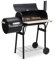 Jiubiaz BBQ Smoker, Tauch-Holzkohlegrill | Räuchern und Grillen in einem | Mit Thermometer, verstellbarem Abzug und Abluftkamin | Mit Holzablagen und Regalen