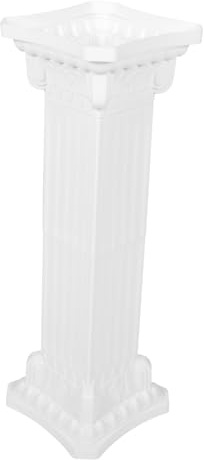 ibasenice Colonna Romana in Plastica Bianca per Decorazioni Matrimonio Esterno, Colonna Raffinata e Resistente, per Balcone e Giardino
