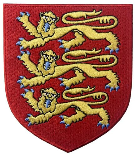 EmbTao England Royal Coat of Arms Patch Embroidered British Lion Shield Applique Iron On Sew On Emblem