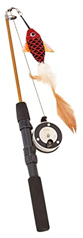TOYANDONA Interaktives Katzenspielzeug Teleskop Fischerangel Design Leicht Flexibel Stressabbau Bewegung Haustier für Katzen Zufällige Farbe Zufällige Farbe