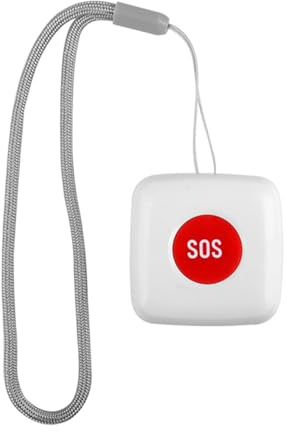 GARIOUANS Wireless Emergency Call Button for Elderly and Patients Remote Caregiver Pager with Fall Alarm Linkage Compatible for Hospitals and Retirement Homes White