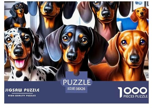 Puzzle Dachshund 1000 Piece Puzzles for Adults Puzzle Games Pet Dog Theme Home Decoration Ladies' Gifts for Kids And Adults 38x26cm/1000pcs