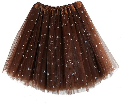 Glitzer Rock Pailletten Damen Kleid Mädchen Glitzerrock Tüllrock Karneval Kostüm Pailettenrock Für Bauchtanz Fransen