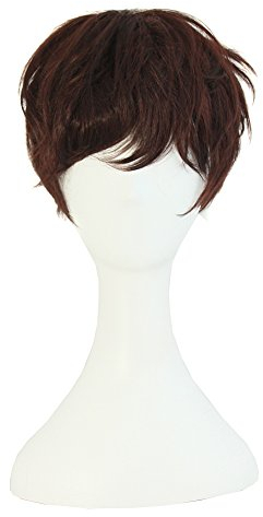 MapofBeauty Corto Ricci Donna Ricci Parrucche (Scuro Marrone)