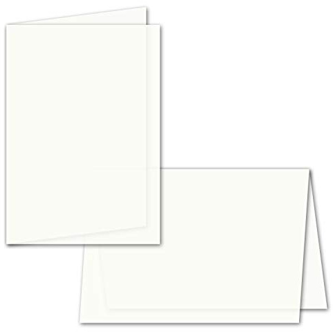 Insättare för B6 hopfällbara kort, 168 x 224 mm (112 x 168 mm vikt) 50 Stück Transparent-Weiß