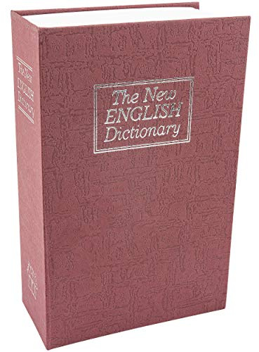 Southern Homewares Small New English Dictionary Hidden Secret Diversion Lock Box Red Book Safe