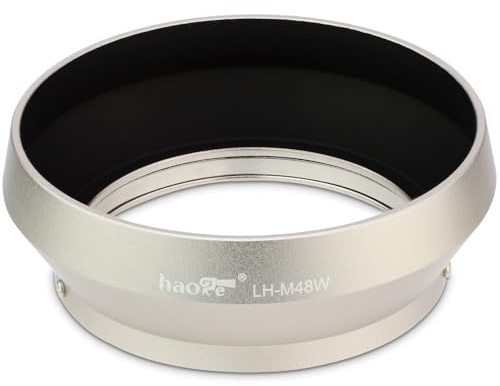 Haoge LH-M48W Runde Metall Gegenlichtblende für Olympus M.ZUIKO Digital 17mm F1.8 1:1.8 Objektiv ersetzt Olympus LH-48B Silber