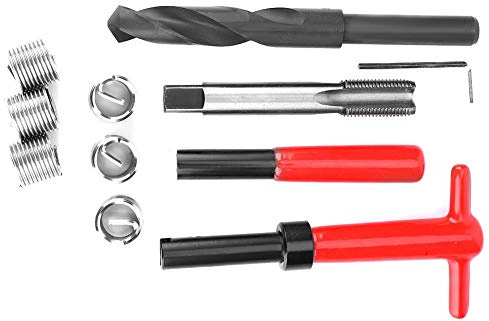 11-tlg. Gewindereparatursatz, M16x1,5, Länge 1,5D, Edelstahl, Spiralbohrer, Schraubenschlüssel, Gewindeeinsatz, metrisch-imperialer Einheitenumbau, Reparatursatz