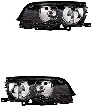 Halogen Scheinwerfer Set links & rechts Hauptscheinwerfer Frontscheinwerfer H7 mit Elektromotor für Model 3er Cabriolet E46