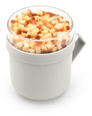 Brabantia - Make & Take Taza para Sopa 0.6L - Con Compartimento a Rosca para Ingredientes (180 ml) & Asa - A Prueba de Fugas - Apta para Congelador, Microondas & Lavavajillas - Gris claro
