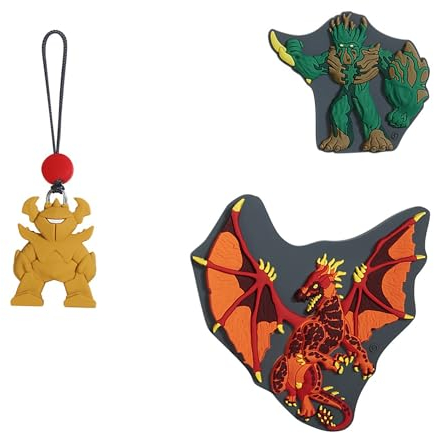 Step by Step Magic MAGS Schleich Eldrador Creatures, Lava Dragon, rot, 3-TLG, 2 Magnet-Applikationen & Anhänger
