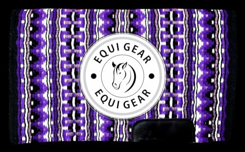 EQUIGEAR Western Show Horse Satteldecke aus neuseeländischer Wolle, Western-Design, handgefertigte Satteldecke, Wollpolster, Sensor Flex (Anpassung möglich), WK33 (34x42)