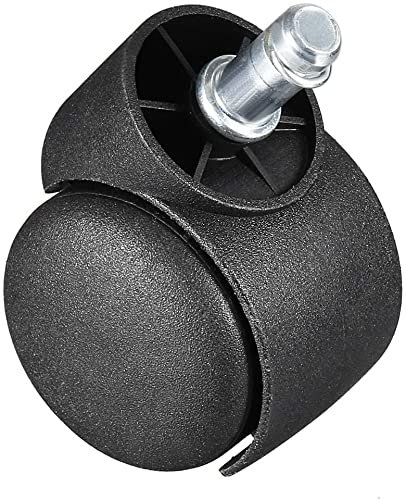 XYWHPGV 2-inch Swivel Casters Nylon Twin Wheel,Universal 11mmx22mm Stem Mount Swivel Caster Black(63691 72a20 9c45e f0d05 28ae9 1549f