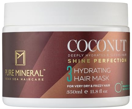 PURE MINERAL - Haarmaske mit Kokosöl - 350ml | Die Kokosöl-Haarmaske pflegt sehr trockenes oder frizziges Haar intensiv und verbessert die Weichheit.