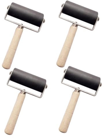 Sewroro 4 Stück Tintenroller Druckwalze Kunststoffwalze Brayer Rollen Zum Basteln Druck Brayer Kunststoff Brayer Rolle Brayer Für Druckkunst Druckherstellungswerkzeuge