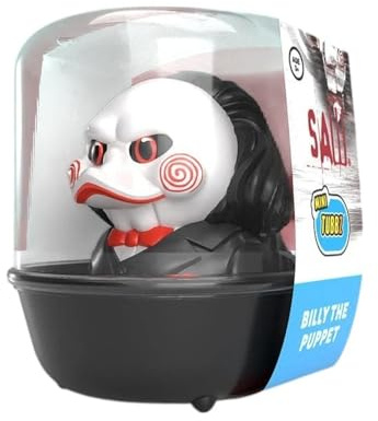 TUBBZ Saw Billy the Puppet Gummiente-Vinylfigur, Sammlerfigur, Mini, 5cm | Offizielles Merchandise der Saw-Horrorfilme, Mini Billy the Puppet Ente Vinylfigur, Geschenk für Horror Fans